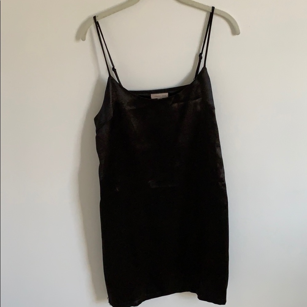 Urban outfitters black satin mini dress